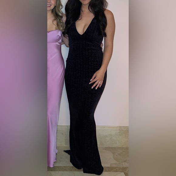 Michael Costello Rosalind Gown black size small - Picture 3 of 3